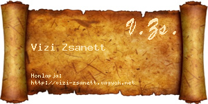 Vizi Zsanett névjegykártya