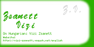 zsanett vizi business card